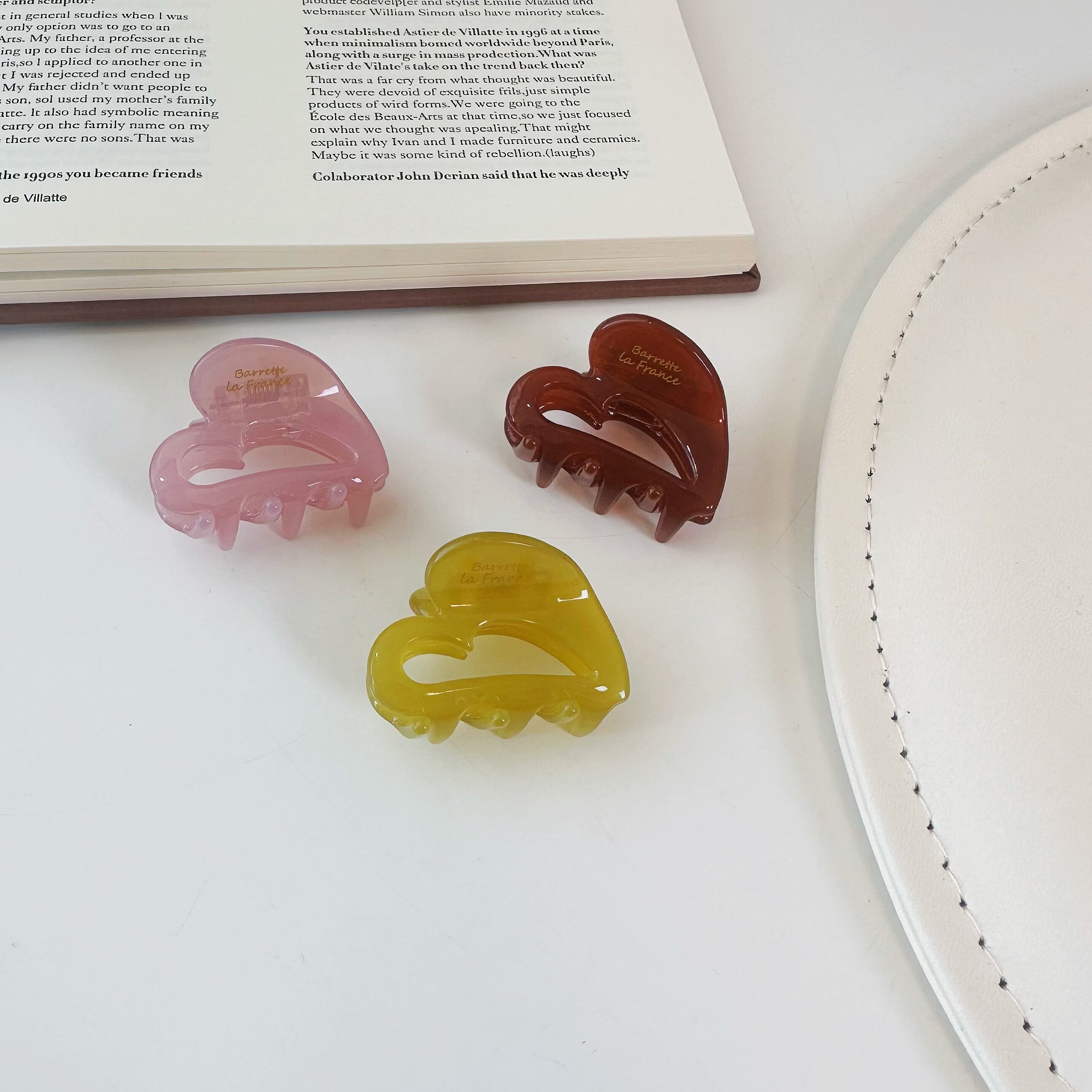 韩国进口小号马卡龙果冻色抓夹儿童少女爱心法式气质顶夹鲨鱼夹新