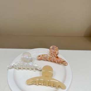 优雅气质ins中号发抓夹鲨鱼夹 韩国进口FRANCE抓夹高级感醋酸法式