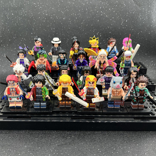 拼插积木鬼灭之刃玩具炭治郎善逸