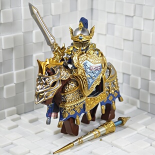 中国积木圆桌骑士兰斯洛特亚瑟王骑兵第三方人仔中古拼装益智玩具