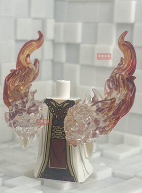 第三方拼装积木人仔动漫场景特效件柔步双狮拳冰冻火焰剑雷霆之枪
