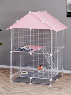 diy猫笼 魔片铁网宠物笼配件自由拼接组合兔子围栏荷兰猪栅栏隔板