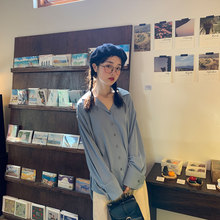 翻领衬衫 衬衣 女温柔简约百搭学生显瘦长袖 初秋新款 陆小团团 法式
