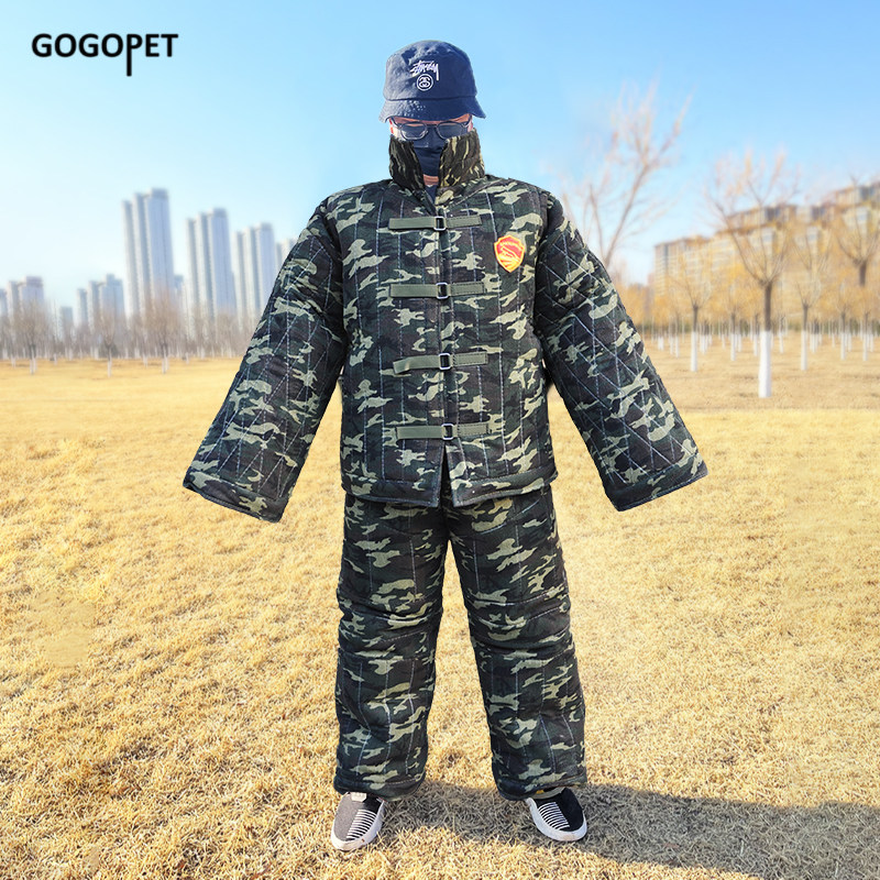 宠物训练扑咬服专业训犬护具全身靶衣加厚帆布扑咬服德牧马犬训狗