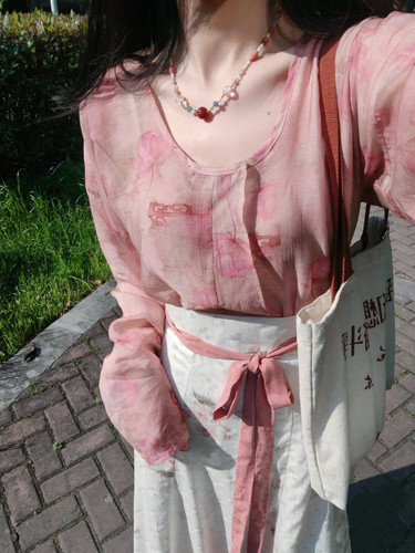 青泠谷春季汉服日常汉服天丝荷花衫子上新国风原创