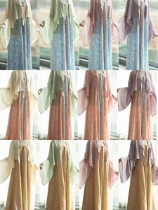 青泠谷五色天丝法门寺披衫日常唐制汉服防晒衫