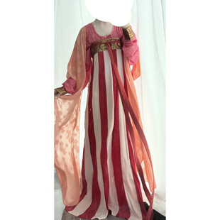 青泠谷原创天丝提花印花衫子仿醋酸皱28破齐胸背带裙