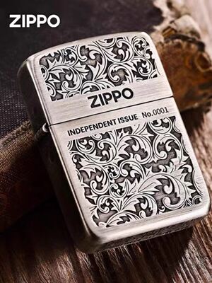 zippo打火机1941复刻古银唐草