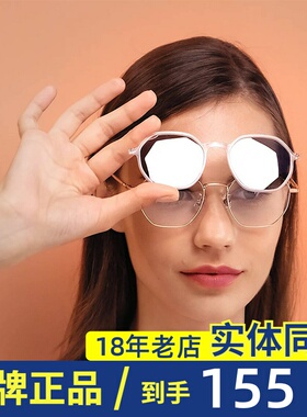 SBPRC圣大保罗近视太阳镜架女复古多边形圆框磁吸偏光套镜S.29011