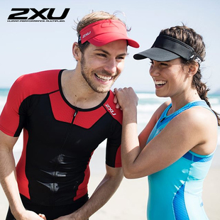 2XU 正版 Run沙滩速干防晒运动跑步遮阳帽 空顶帽户外帽子夏季 男女