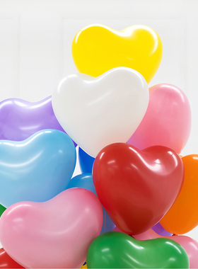 爱心心形桃心乳胶气球哥球进口正品加厚浪漫婚礼婚房求婚公主生日