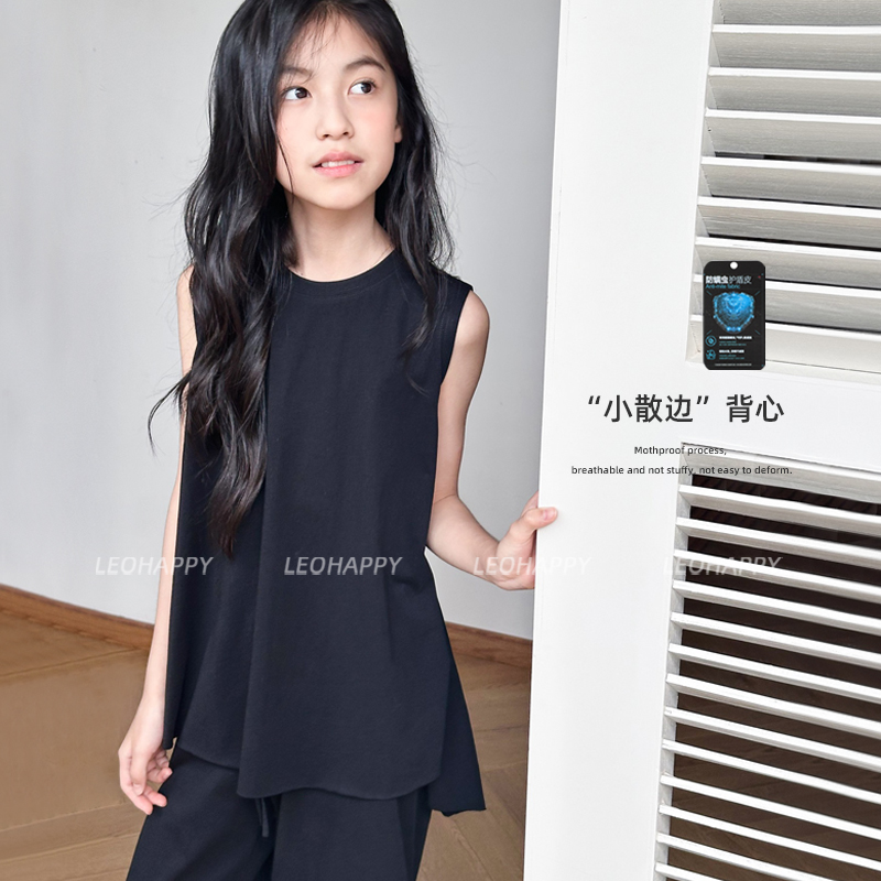 女童背心外穿除螨无袖衫亲子上衣
