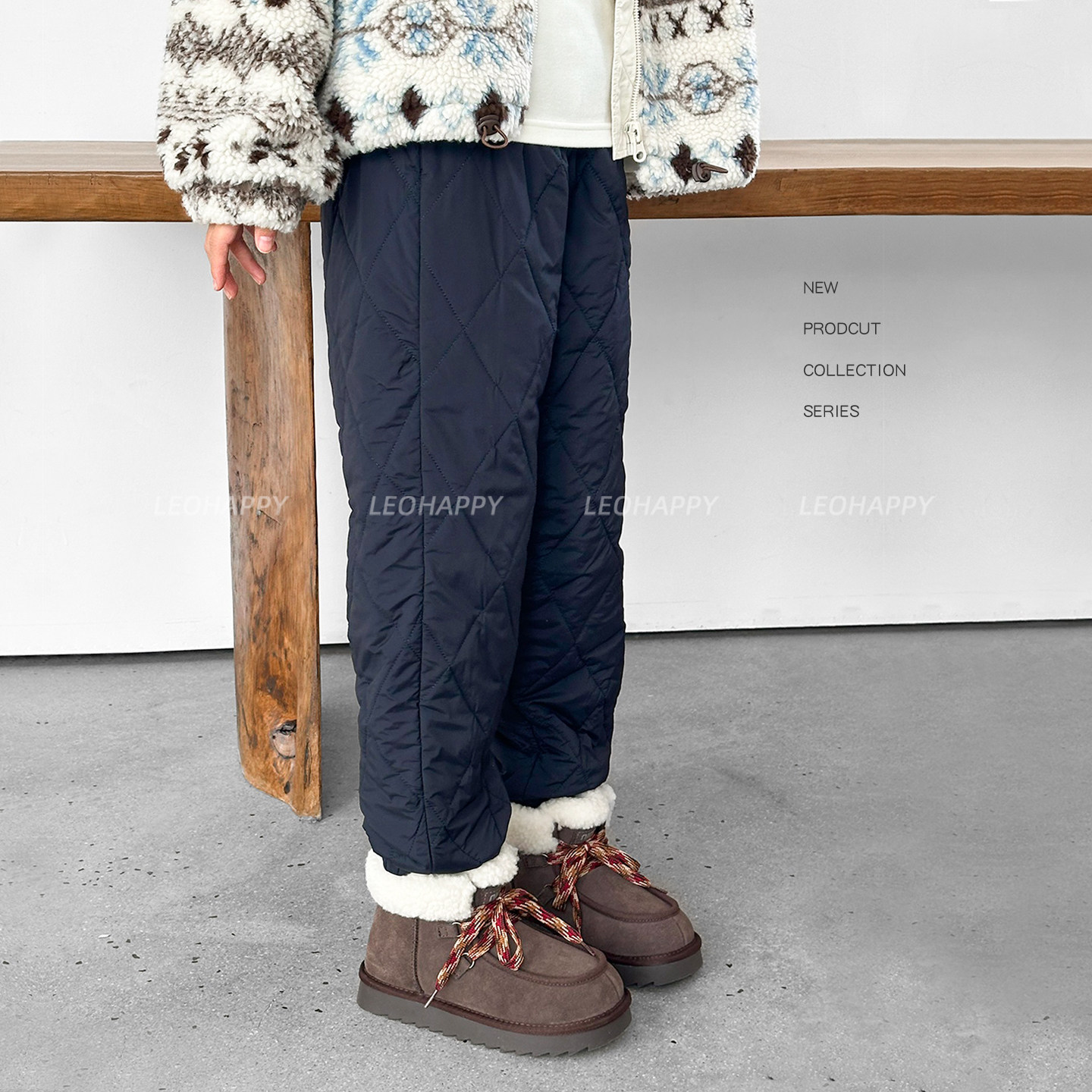 女童夹棉裤子儿童保暖棉裤束脚裤