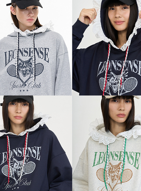 LEONSENSE力上司400g重磅棉舒适运动复古卫衣连帽春秋男女款