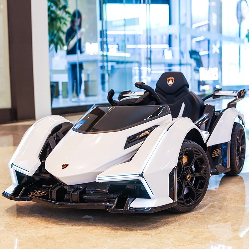 正版vision兰博基尼儿童电动汽车四轮跑车遥控小孩玩具车香港新疆