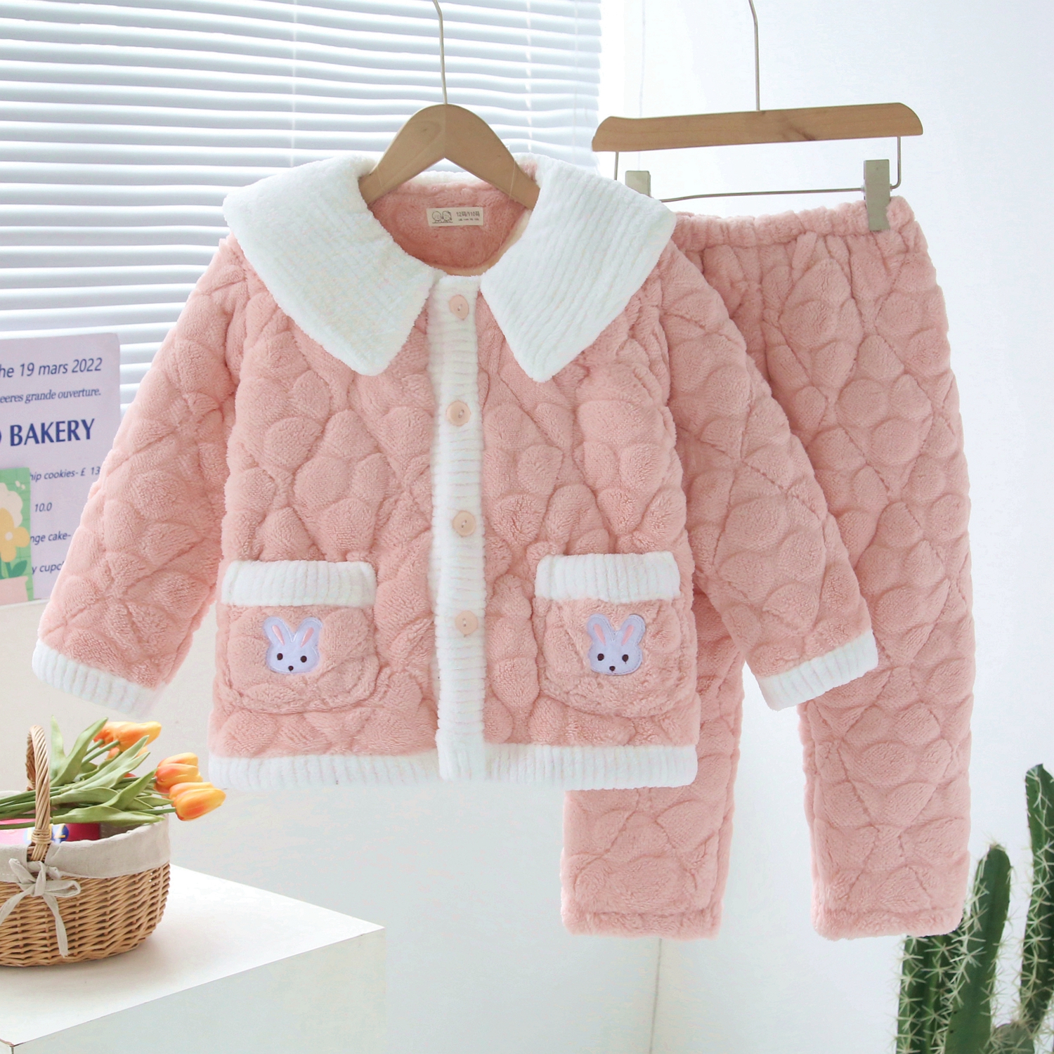 冬季单三层夹棉保暖睡衣