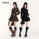 辣妹巨显瘦蓬蓬裙露肩长袖 VOCK 冬日私藏 收腰卫衣裙小个子连衣裙