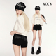 私藏心机 包臀印花热裤 美式 VOCK 运动甜酷辣妹卫裤 松紧腰修身 短裤