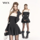 VOCK 毛衣一字肩收腰显瘦连衣裙 纯欲氛围感新年针织长袖 冬季 恋歌