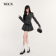 格雷系高智感条纹通勤新年收腰显瘦西装 VOCK 玫瑰岛屿 裙连衣裙子