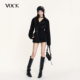 VOCK 显瘦当道 街头机车辣妹沙漏腰显瘦大衣重磅廓形收腰毛呢外套