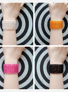 4mm切面仿水晶角珠手链遮疤编织