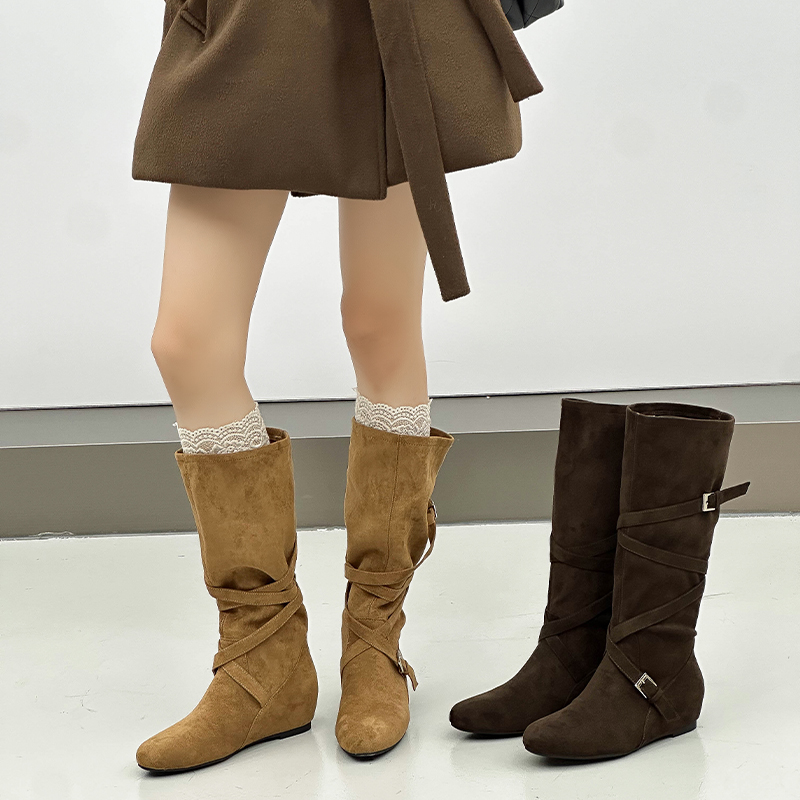 美拉德长筒靴堆堆靴显瘦骑士靴