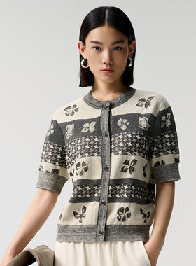 ME FOREVER真我永恒2024秋上装内搭毛衫中款开襟毛衫-2432B65124