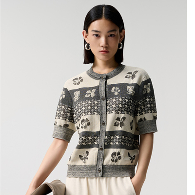 ME FOREVER真我永恒2024秋上装内搭毛衫中款开襟毛衫-2432B65124