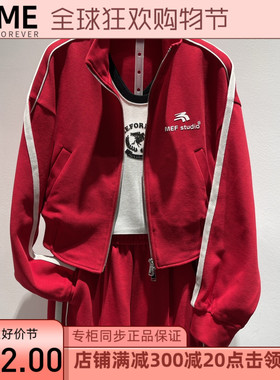 真我永恒2024春季新品简约宽松短运动夹克外套女2413A21180吊899