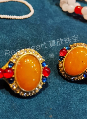 中古饰品经典山茶花戒指女小众设计高级感手工精致独特气质