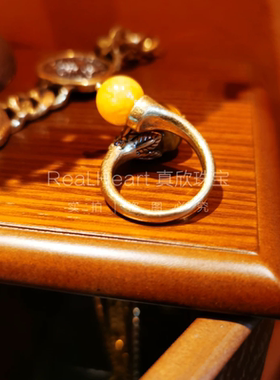Real heart意大利风格925银针中古饰品经典戒指女小众