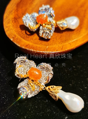 意大利风格中古饰品经典耳钉女小众设计高级感手工精致独特气质