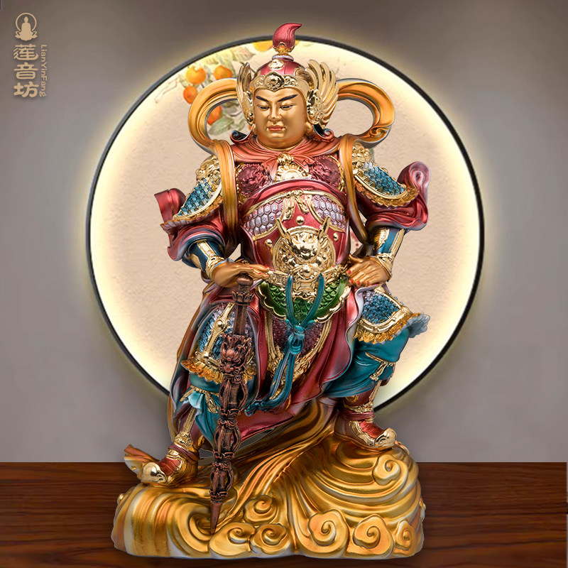 韦陀菩萨佛像桌面摆件莲音坊树脂