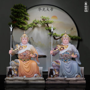 华光大帝神像汉白玉火神爷三眼灵官马元帅天王马天君桌面摆件