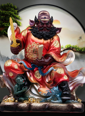 鸿福钟馗树脂瑞彩神像供奉摆件