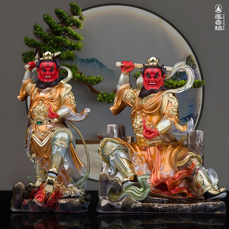 树脂彩绘王灵官神像天王君