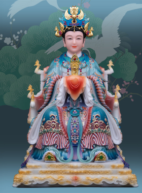 汉白玉碧霞元君神像泰山娘娘