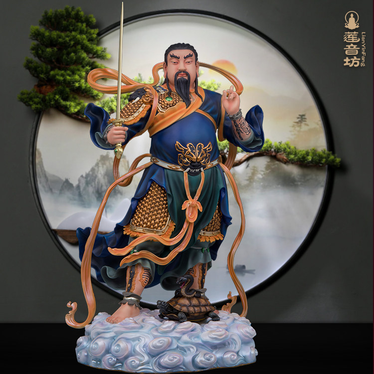 玄天上帝铜站像摆件家用供奉
