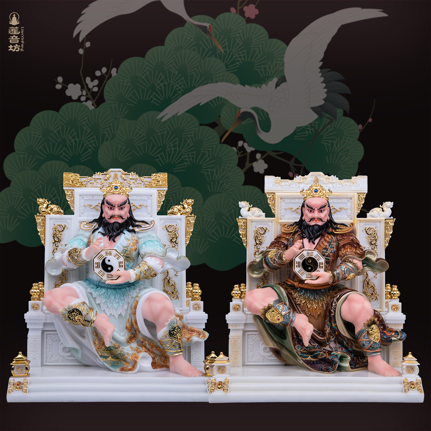 汉白玉伏羲太昊八卦供奉神像