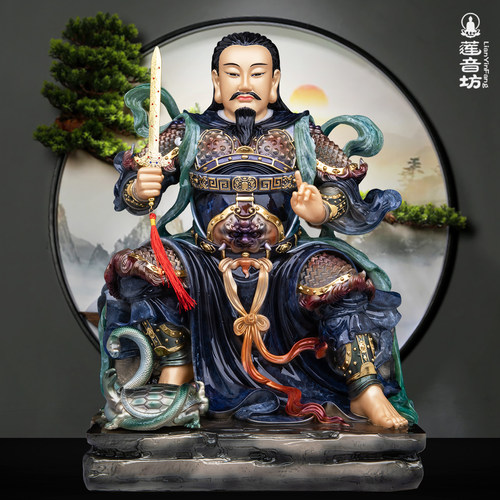 玄天上帝汉白玉持剑真武大帝