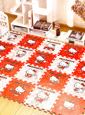 卡通泡沫拼接地垫拼图hello kitty猫爬行垫婴儿爬爬垫无毒味30x30