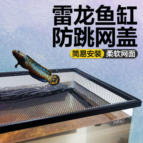 鱼缸防跳网鱼缸盖板网盖专用盖子磁吸网罩防跳盖溪流缸防鱼跳缸网