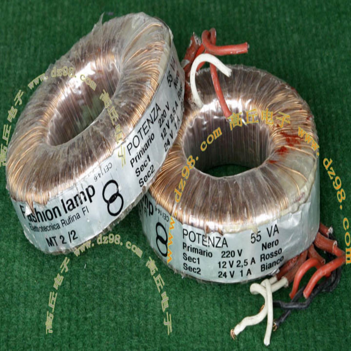 进口 拆机 12V-25A 24V-1A 55VA 环形 变压器 高度仅29毫米