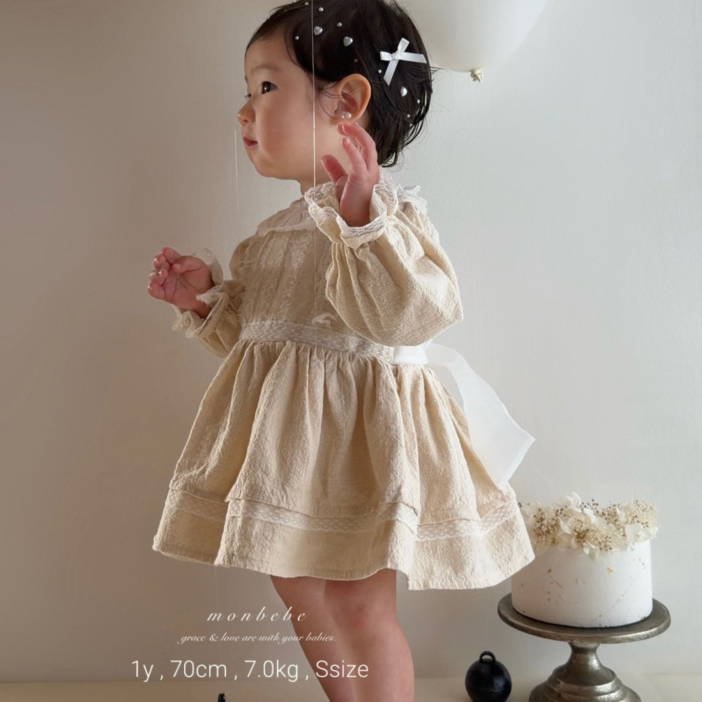 韩国进口女童公主风长袖包屁连衣裙26春纯棉婴儿爬服周岁抓周礼服,童装/婴儿装/亲子装,连身衣/爬服/哈衣,淘宝优惠券,粉丝福利购,淘宝优惠卷