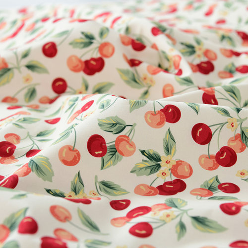 纯棉田园风小清新碎花手工diy帆布包桌布靠垫布料全棉布露染樱房