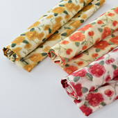 40支纯棉布料手工DIY服装 全棉面料棉布碎花金丝花团 衬衣裙子童装