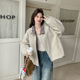 春季新款拼接抽绳花瓣领短外套7280-P165控268，女装短外套，浙宝133