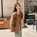 大货已出春季新款麂皮外套7013P155控248，女装短外套，浙宝133