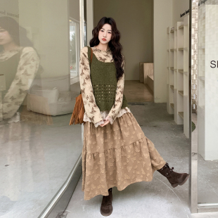 针织马甲三件套装 新款 7272p205控318 春季 现货